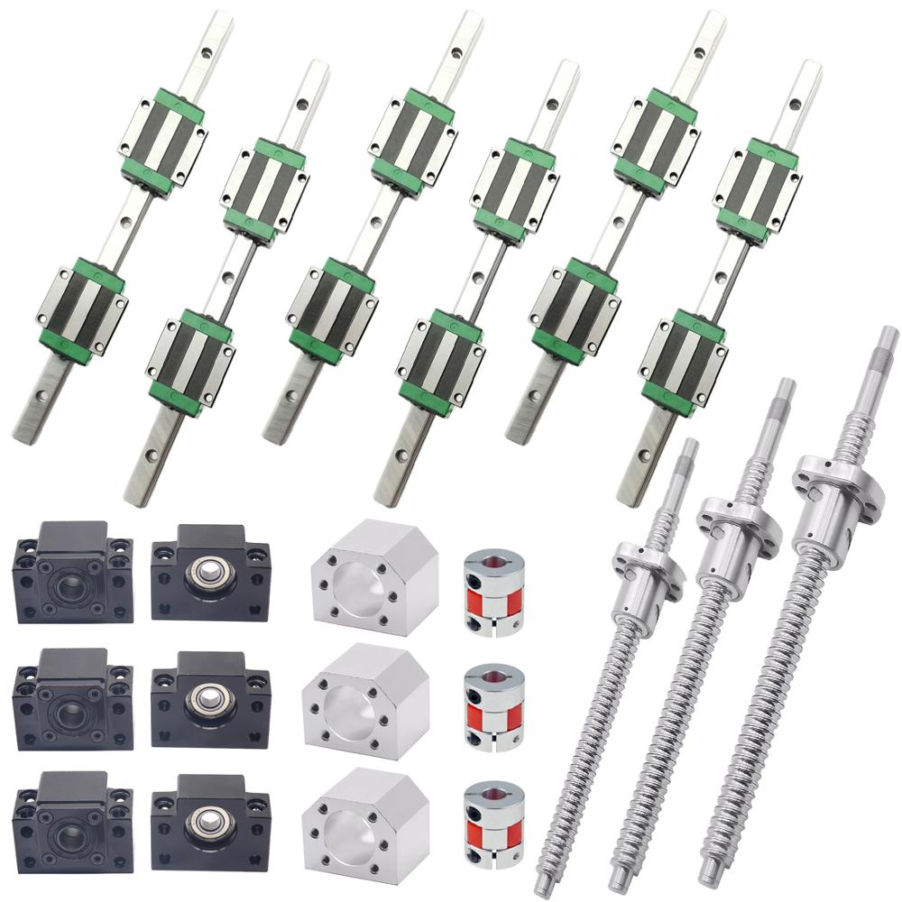 Hgr20 Linear Guide Rail Ballscrew Set - Наборы квадратных линейных направляющих HGR20-400/700/1000 мм,