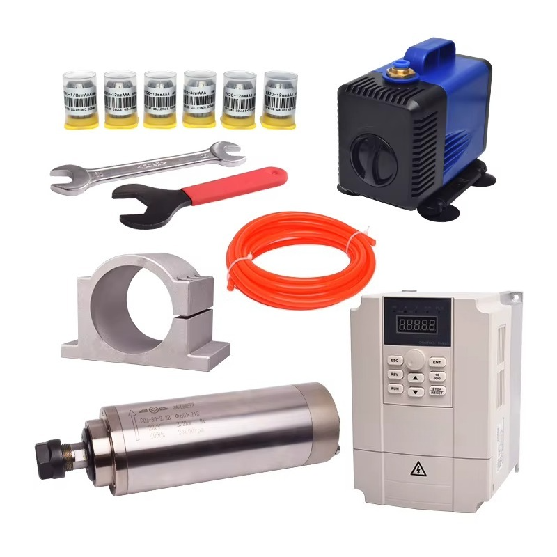 Комплект шпиндельного двигател – обзор и цена 2.2Kw Water Cooled Spindle Kit Vfd