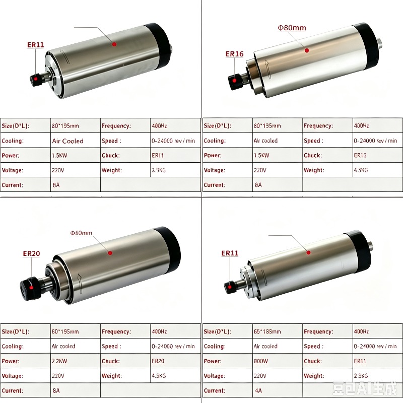 Комплект шпиндельного двигател – обзор и цена Er20 Collet Chuck Spindle Motor 220V