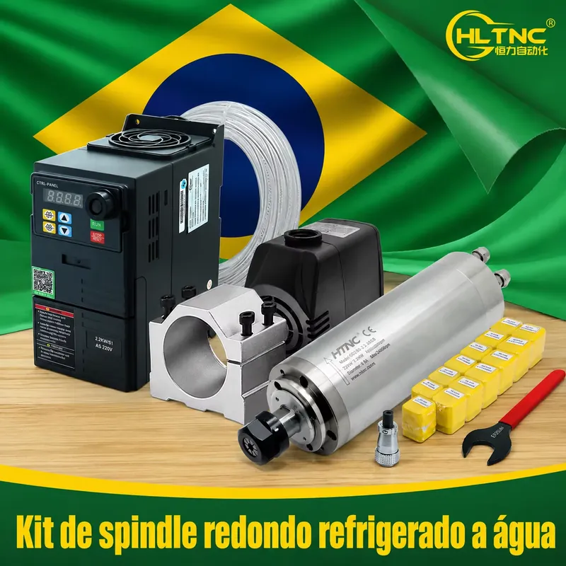 Шпиндель с водяным охлаждением – обзор и цена 2.2Kw Water Cooled Spindle Kit Vfd